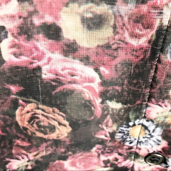 ABS Allen Schwartz Floral Plaid Sheer Blouse M - Picture 8 of 16